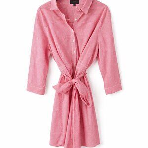 NEW J.Crew Womens Tie Waist Shirt Maxi Dress H7791 Size 20